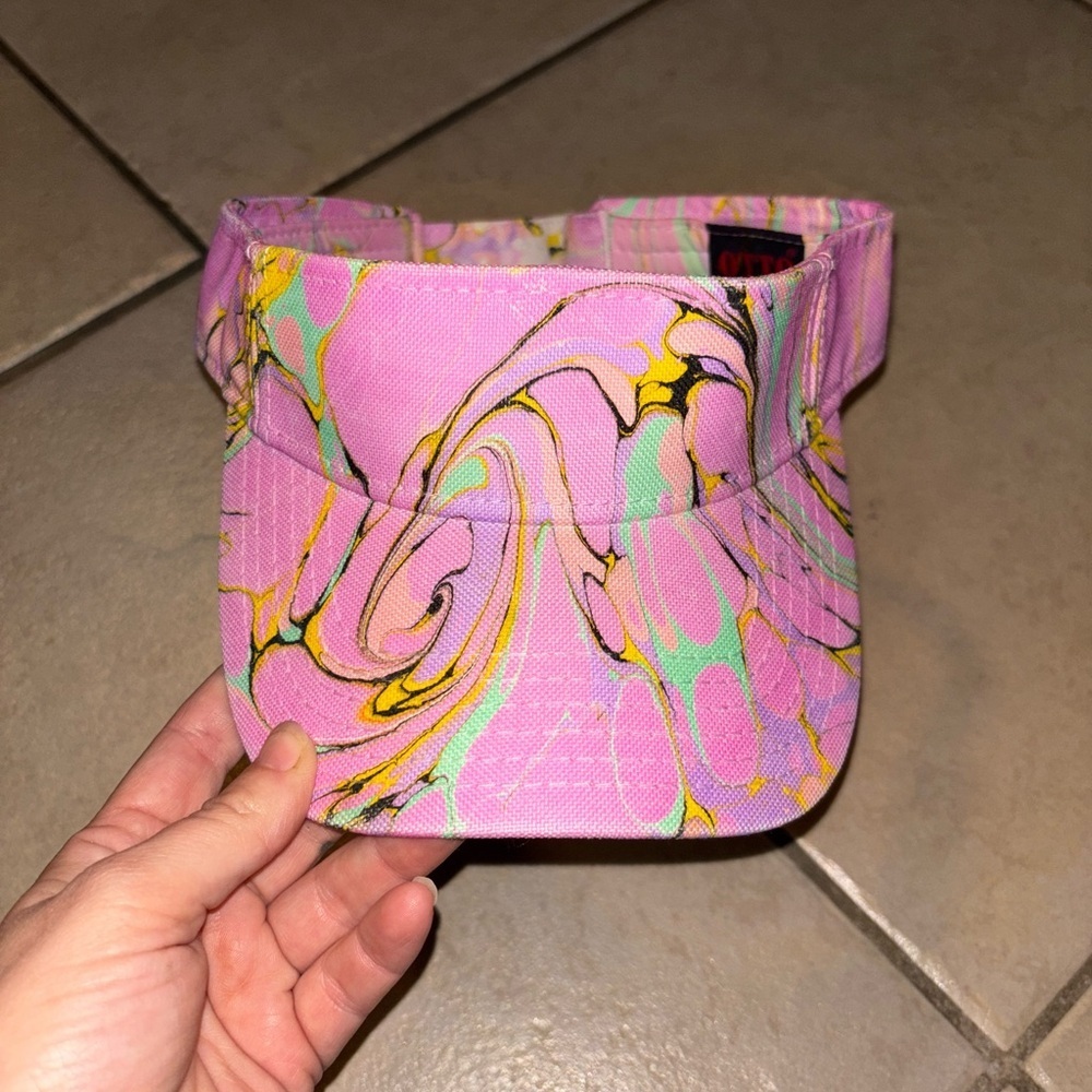 Otto Collection Retro Marbled Pink Hydro-Dipped Visor Hat